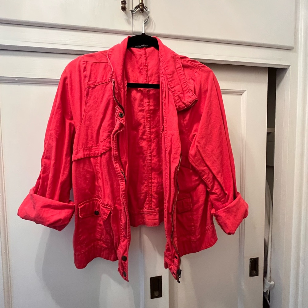 Coral Moto Jacket - Size 1X
